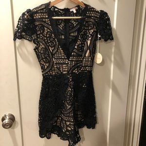 NWT Black Lace Romper